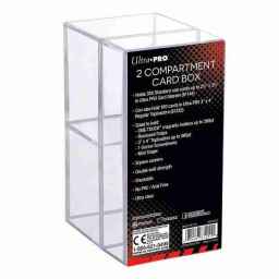 2-Piece Clear Card Box Two Compartment
