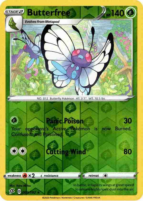Rebel Clash - 003/192 - Butterfree - Reverse Holo