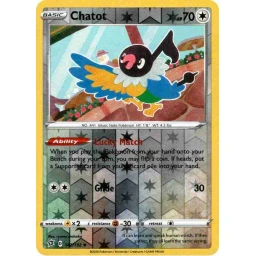 Rebel Clash - 142/192 - Chatot - Reverse Holo