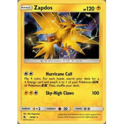 Hidden Fates - 024/068 - Zapdos - Holo