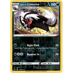 Sword & Shield - 118/202 - Galarian Linoone - Reverse Holo