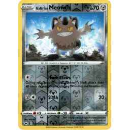 Sword & Shield - 127/202 - Galarian Meowth - Reverse Holo