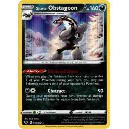 Sword & Shield - 119/202 - Galarian Obstagoon - Holo