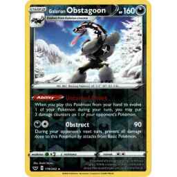 Sword & Shield - 119/202 - Galarian Obstagoon - Reverse Holo