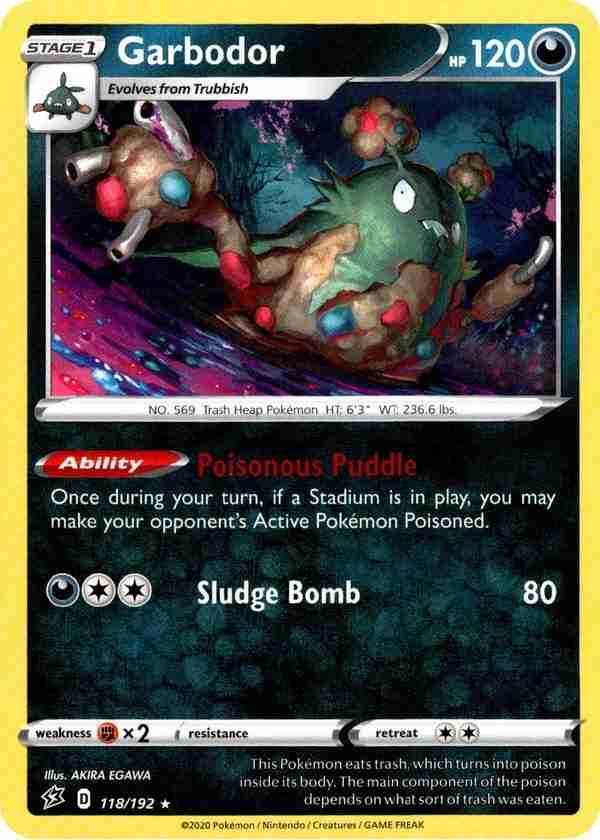 Rebel Clash - 118/192 - Garbodor - Rare