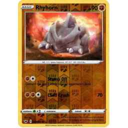 Sword & Shield - 097/202 - Rhyhorn - Reverse Holo