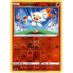 Sword & Shield - 030/202 - Scorbunny - Reverse Holo