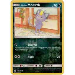 Cosmic Eclipse - 128/236 - Alolan Meowth - Reverse Holo