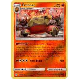 Cosmic Eclipse - 033/236 - Emboar - Reverse Holo