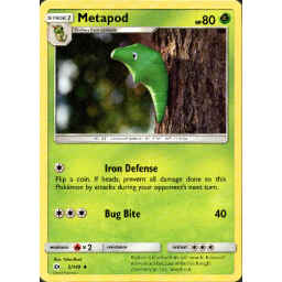 Sun & Moon - 002/149 - Metapod - Reverse Holo