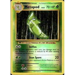 Evolutions - 004/108 - Metapod - Reverse Holo