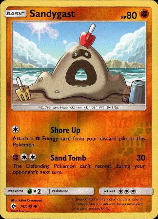 Sun & Moon - 074/149 - Sandygast - Reverse Holo