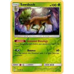 Cosmic Eclipse - 016/236 - Sawsbuck - Reverse Holo