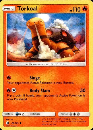 Sun & Moon - 023/149 - Torkoal - Reverse Holo