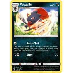 Burning Shadows - 086/147 - Weavile - Rare