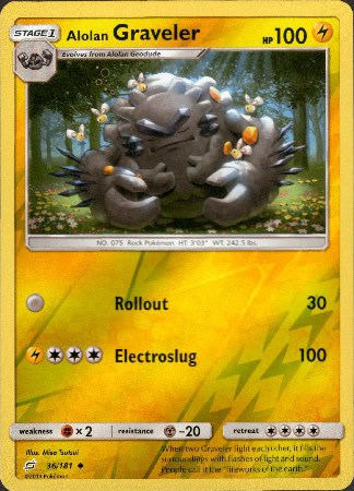 Team Up - 036/181 - Alolan Graveler - Reverse Holo