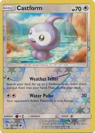 Guardians Rising - 105/145 - Castform - Reverse Holo