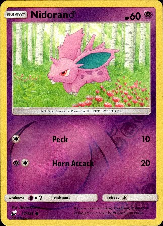 Team Up - 057/181 - Nidoran♂ - Reverse Holo