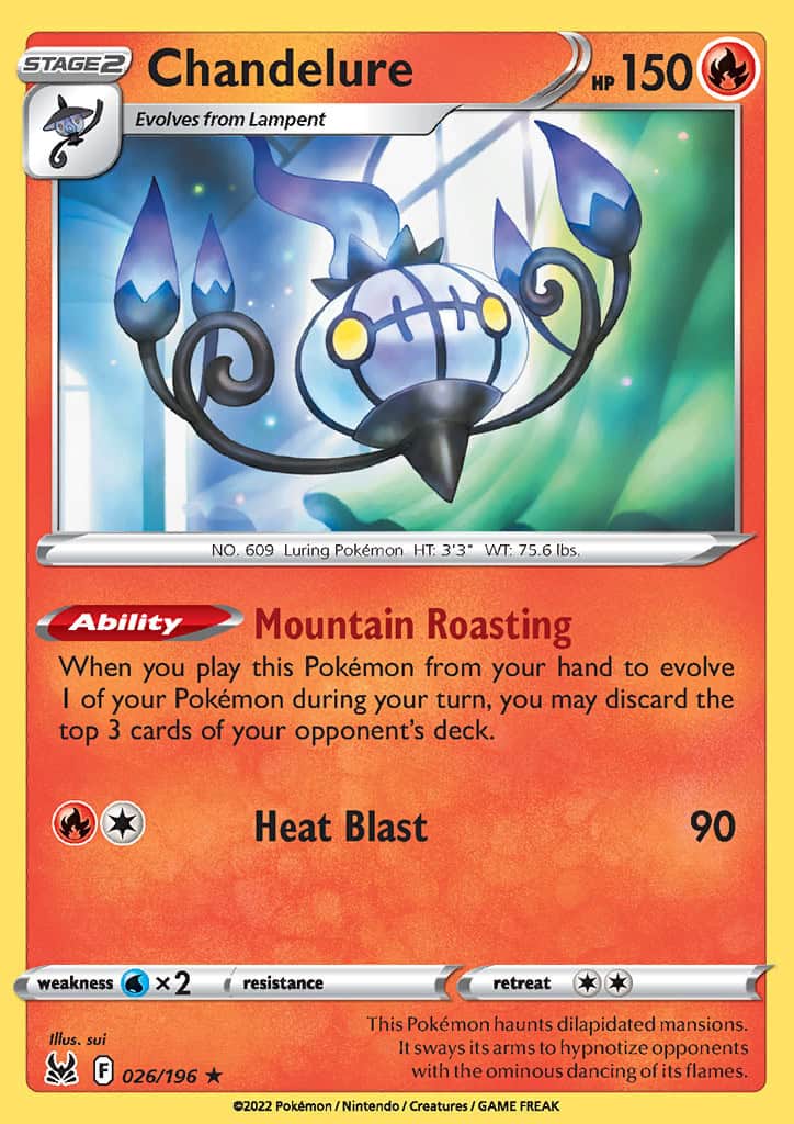 Lost Origin - 026/196 - Chandelure - Reverse Holo