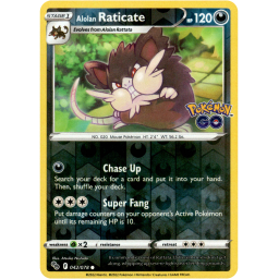 Pokemon Go - 042/078 - Alolan Raticate - Reverse Holo