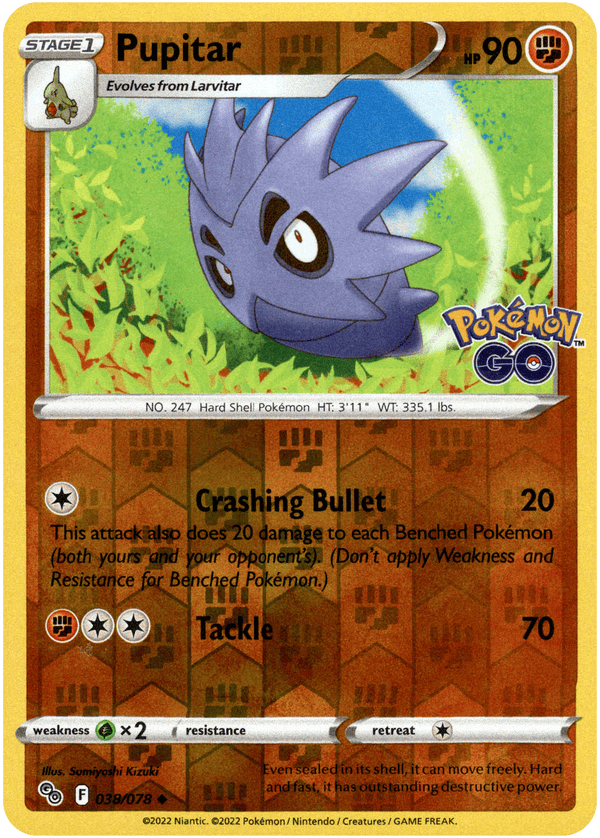 Pokemon Go - 038/078 - Pupitar - Reverse Holo