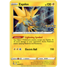 Pokemon Go - 029/078 - Zapdos - Holo Rare