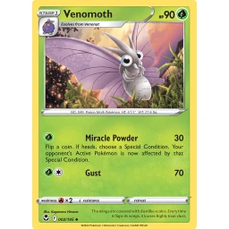 Silver Tempest - 002/195 - Venomoth - Reverse Holo