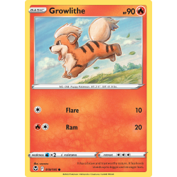 Silver Tempest - 019/195 - Growlithe - Reverse Holo