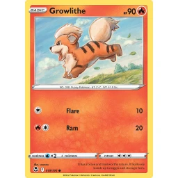 Silver Tempest - 019/195 - Growlithe - Reverse Holo