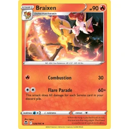 Silver Tempest - 026/195 - Braixen - Reverse Holo