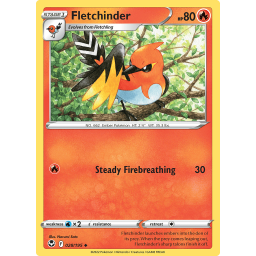 Silver Tempest - 028/195 - Fletchinder - Reverse Holo
