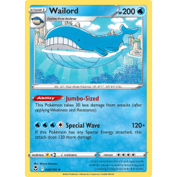 Silver Tempest - 038/195 - Wailord - Reverse Holo