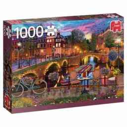 Puslespill - Kanalene i Amsterdam - 1000 brikker