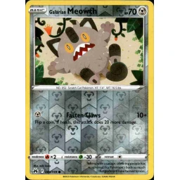Crown Zenith - 084/159 - Galarian Meowth - Reverse Holo