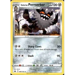 Crown Zenith - 085/159 - Galarian Perrserker - Rare