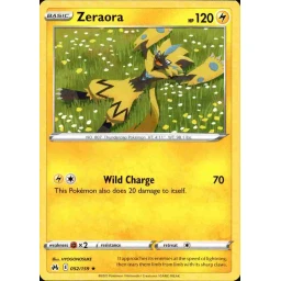Crown Zenith - 052/159 - Zeraora - Rare
