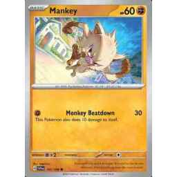 Scarlet & Violet - 107/198 - Mankey - Reverse Holo