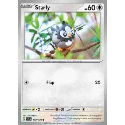Scarlet & Violet - 148/198 - Starly - Reverse Holo