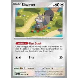 Scarlet & Violet - 151/198 - Skwovet - Reverse Holo
