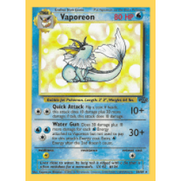 Jungle - 28/64 - Vaporeon - Rare (Heavily Played)