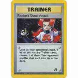 Team Rocket - 16/82 - Rocket's Sneak Attack - Holo (Heavily Played)