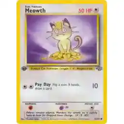 Jungle - 56/64 - Meowth - 1st Edition