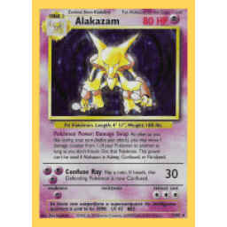 Base Set - 001/102 - Alakazam - Holo (Lightly Played)