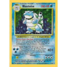 Base Set - 002/102 - Blastoise - Holo (Moderately Played)