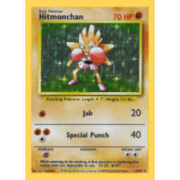 Base Set - 007/102 - Hitmonchan - Holo (Heavily Played)