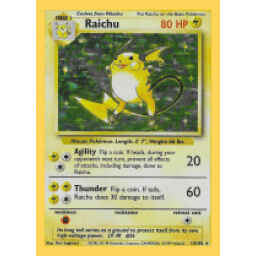 Base Set - 014/102 - Raichu - Holo (Lightly Played)