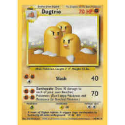 Base Set - 019/102 - Dugtrio - Rare (Damaged)