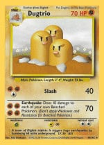 Base Set - 019/102 - Dugtrio - Rare (Damaged)