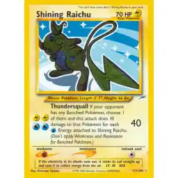 Neo Destiny - 111/105 - Shining Raichu (Moderately Played)