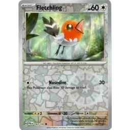Paldea Evolved - 163/193 - Fletchling - Reverse Holo